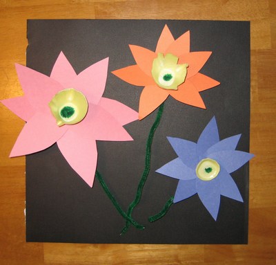 construction paper flowers