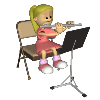 cartoon girl playing flute. Playing Recorders. In 4th and 5th grade music, we have been rehearsing the 